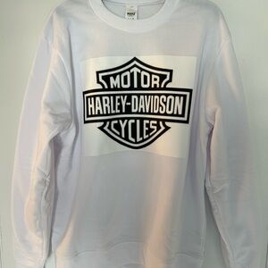 Makers Market White Sweatshirt with Black Logo